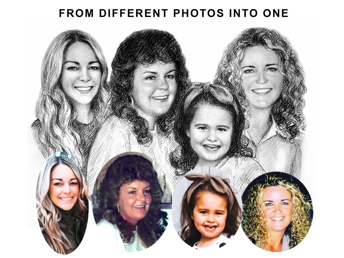 Custom Portrait From Photo, Personalized Drawing - Image 3