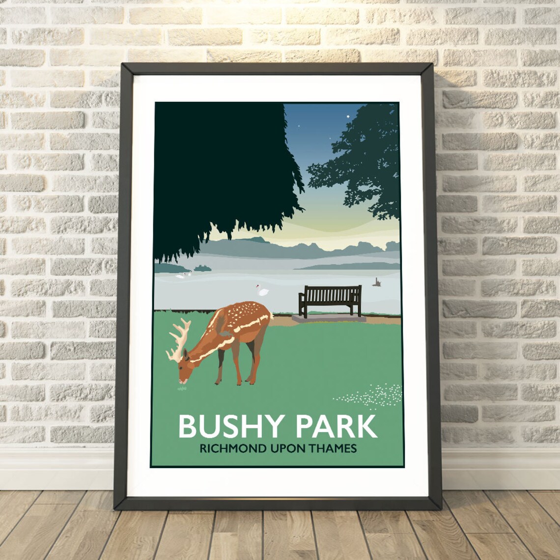 Bushy Park Richmond Upon Thames London Travel Poster