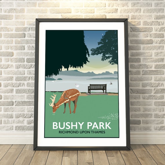 Bushy Park Richmond Upon Thames London Travel Poster