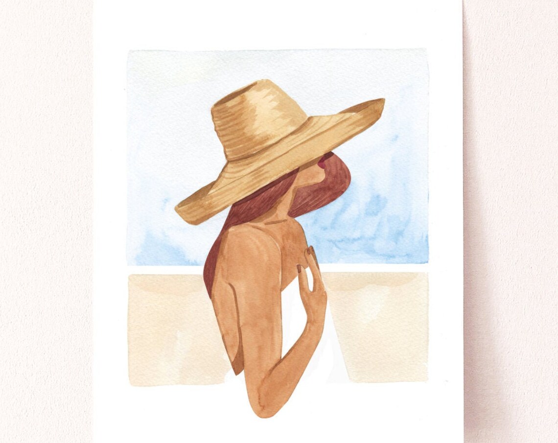 Emmeline Fashion Portrait Watercolor Art Print - Image 4