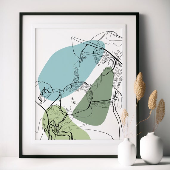 Custom Family Line Drawing From Photo Personalized Fathers Day Gift Custom Grandpa Gift Custom Line Art Gift For Dad
