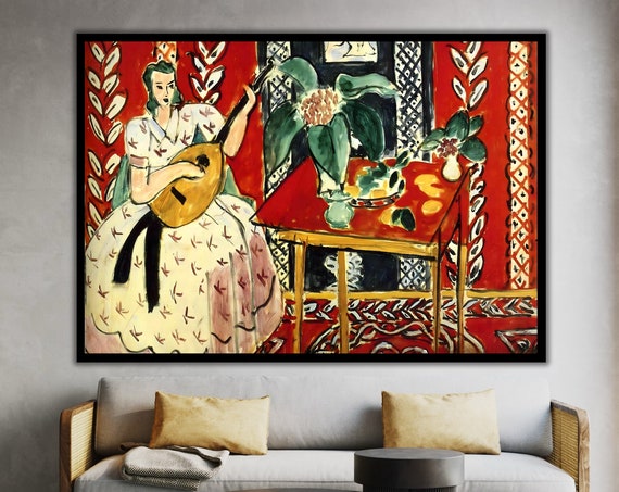 Henri Matisse Art Print Grey Beige Boho Print Henri Matisse Wall Art Gallery Wall Decor Ready To Hang Living Room Decor