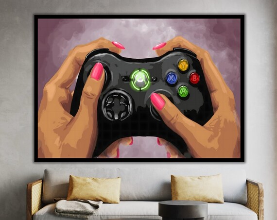 Game Console Art Gamer Room Decor Ready To Hang Wall Decor Wall Art Gift For Game Lovers