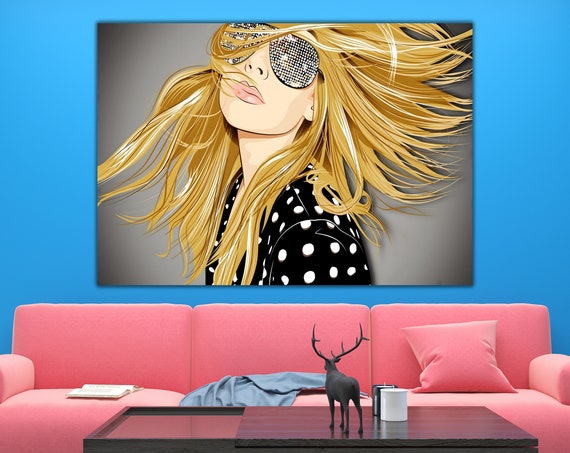 Blonde Woman Print Fashion Poster Ready To Hang Artwork Gift For Her Fashion Wall Art Cool Woman Art Unique Gift