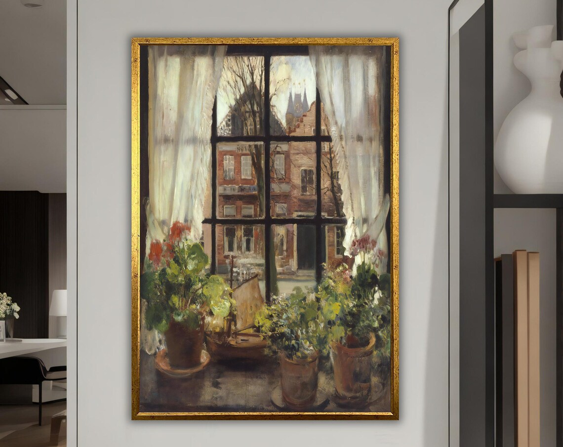 Fake Window Street View 3d Print Realistic Landscape Art Ready To Hang Wall Decor Framed Gift