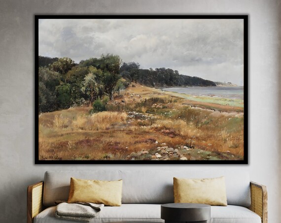 Village House Decor Nature Art Print Ready To Hang Framed Wall Art Housewarming Gift