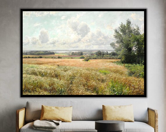 Nature Art Print Village House Home Decor Ready To Hang Framed Wall Art Village House Gift