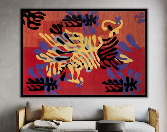 Henri Matisse Exhibition Poster Grey Beige Boho Art Print Henri Matisse Wall Decor Artwork Wall Decor Garden Bedroom Living Room