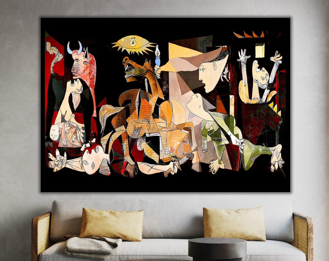 Picasso Guernica Cubist Masterpiece Colorful Vivid Modern Art Poster