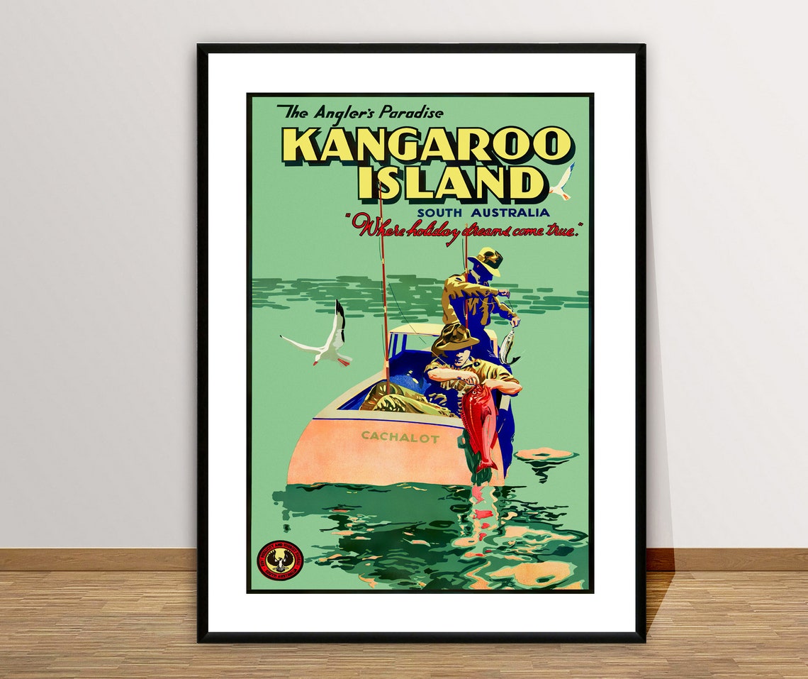 Kangaroo Island South Australia Anglers Paradise Fishing Poster - Image 2
