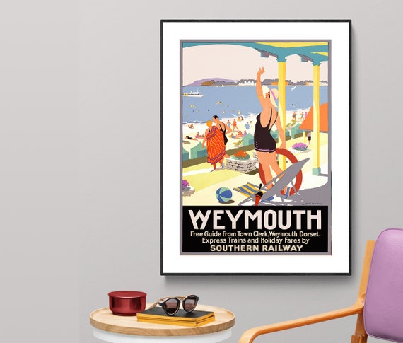 Weymouth Dorset England Vintage Travel Poster Print
