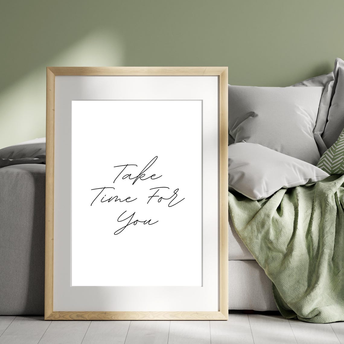 Take Time for You Self Care Handwritten Relaxation Script Poster - Image 3