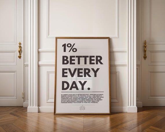 Better Everyday Minimalist Motivation Poster
