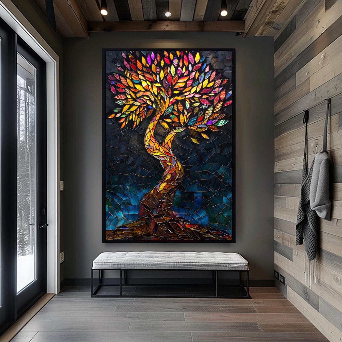 Tree Decor Wall Art Tree Art Extra Large Africa Decor Natural Tree Decor Nature Lovers Gift Home Decor Tree Of Life Art Decor - Image 3