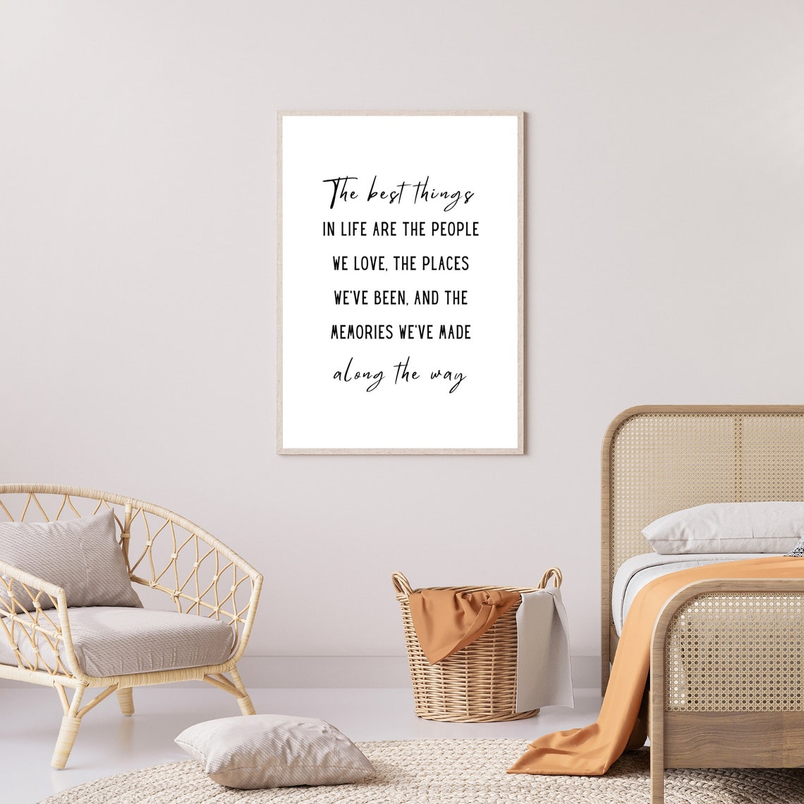 The Best Things In Life Print Inspirational Quote Wall Art Quote Print Best Friend Gifts Gifts For Family Positive Quotes - Image 2