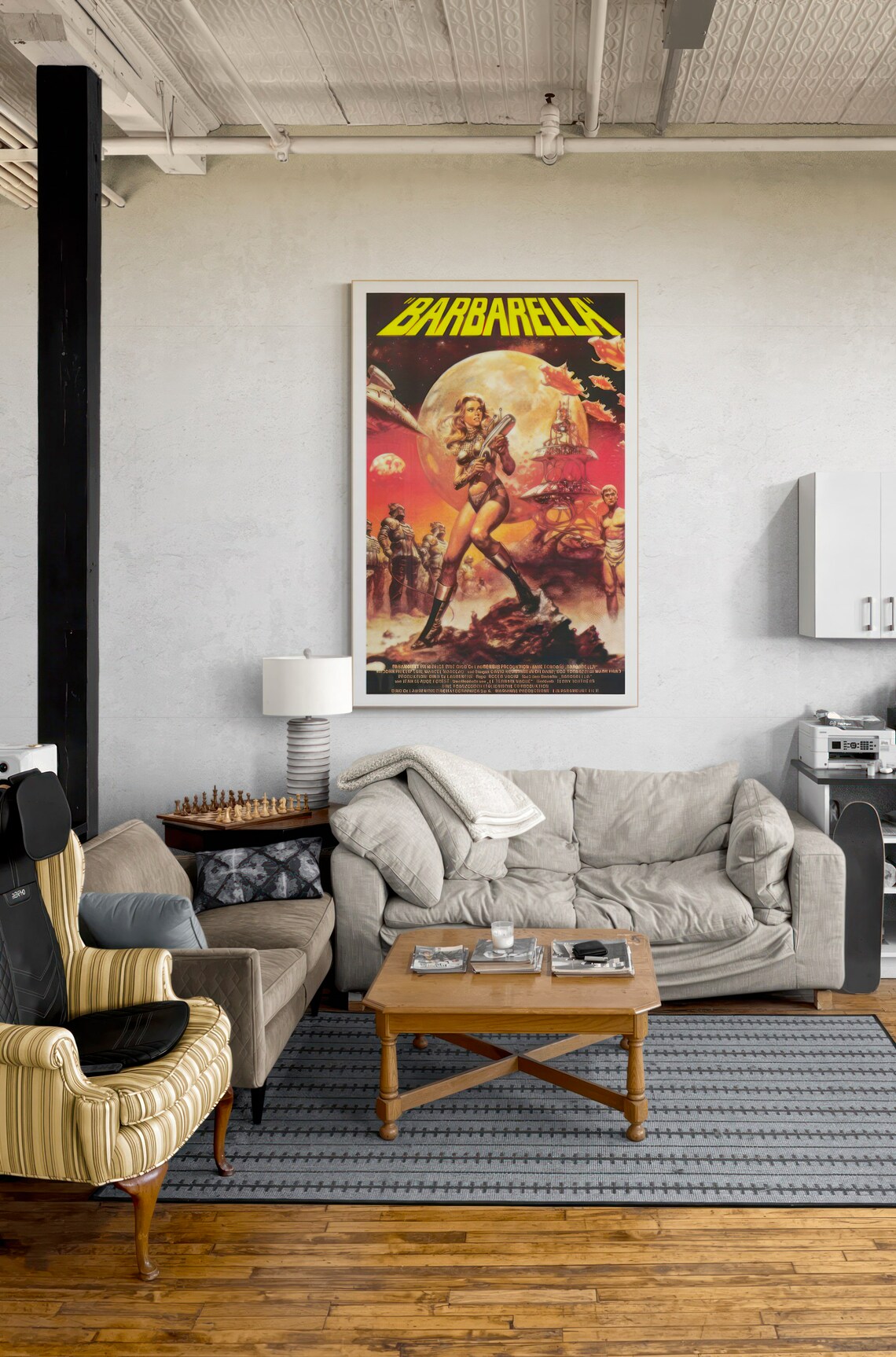 Barbarella German Movie Jane Fonda Sci-Fi Cult Film Wall Art - Image 2