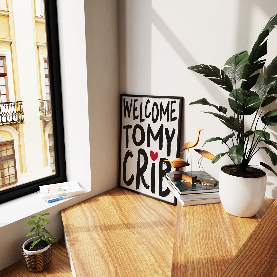 Welcome To My Crib Bold Black Brush Letter Entryway Quote Poster - Image 2