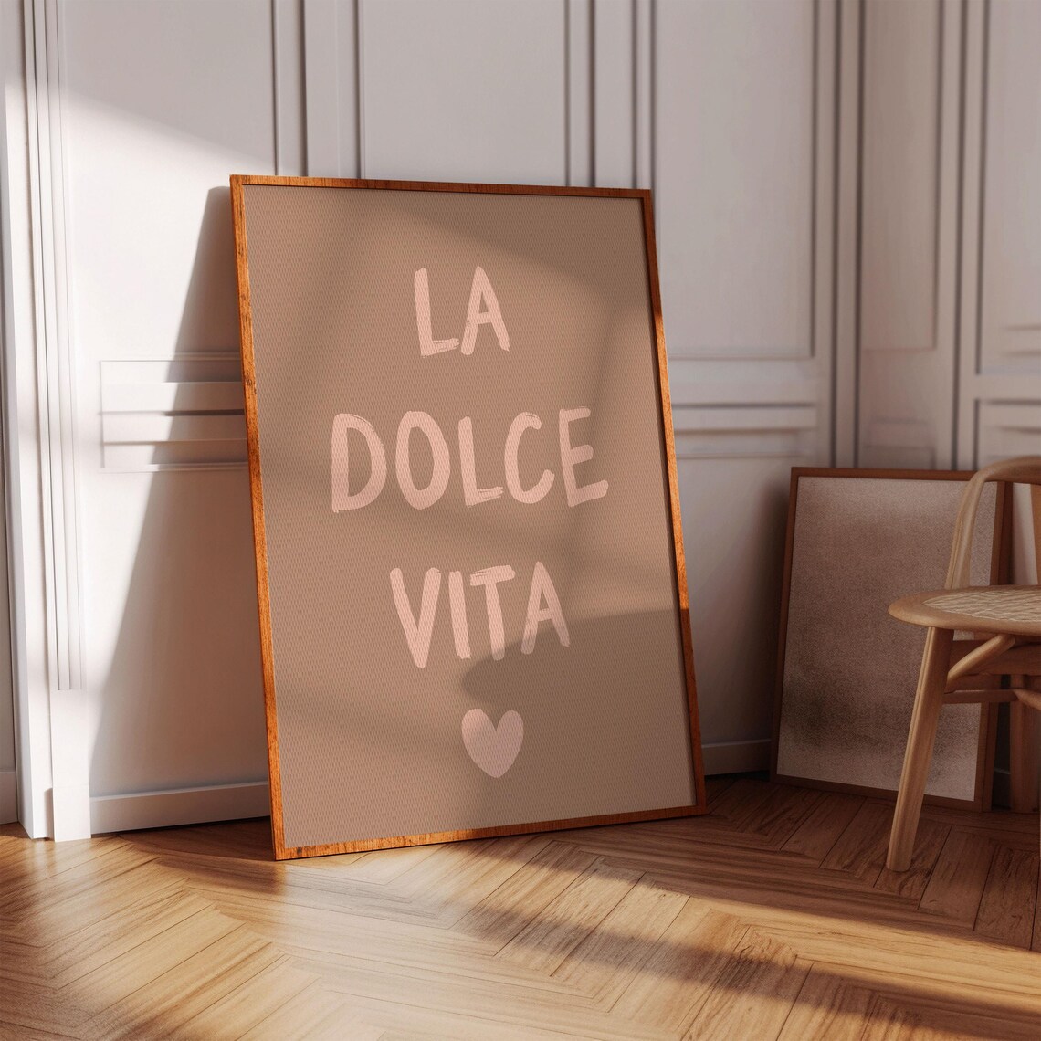 La Dolce Vita Sweet Life Italian Quote Minimalist Typography Poster