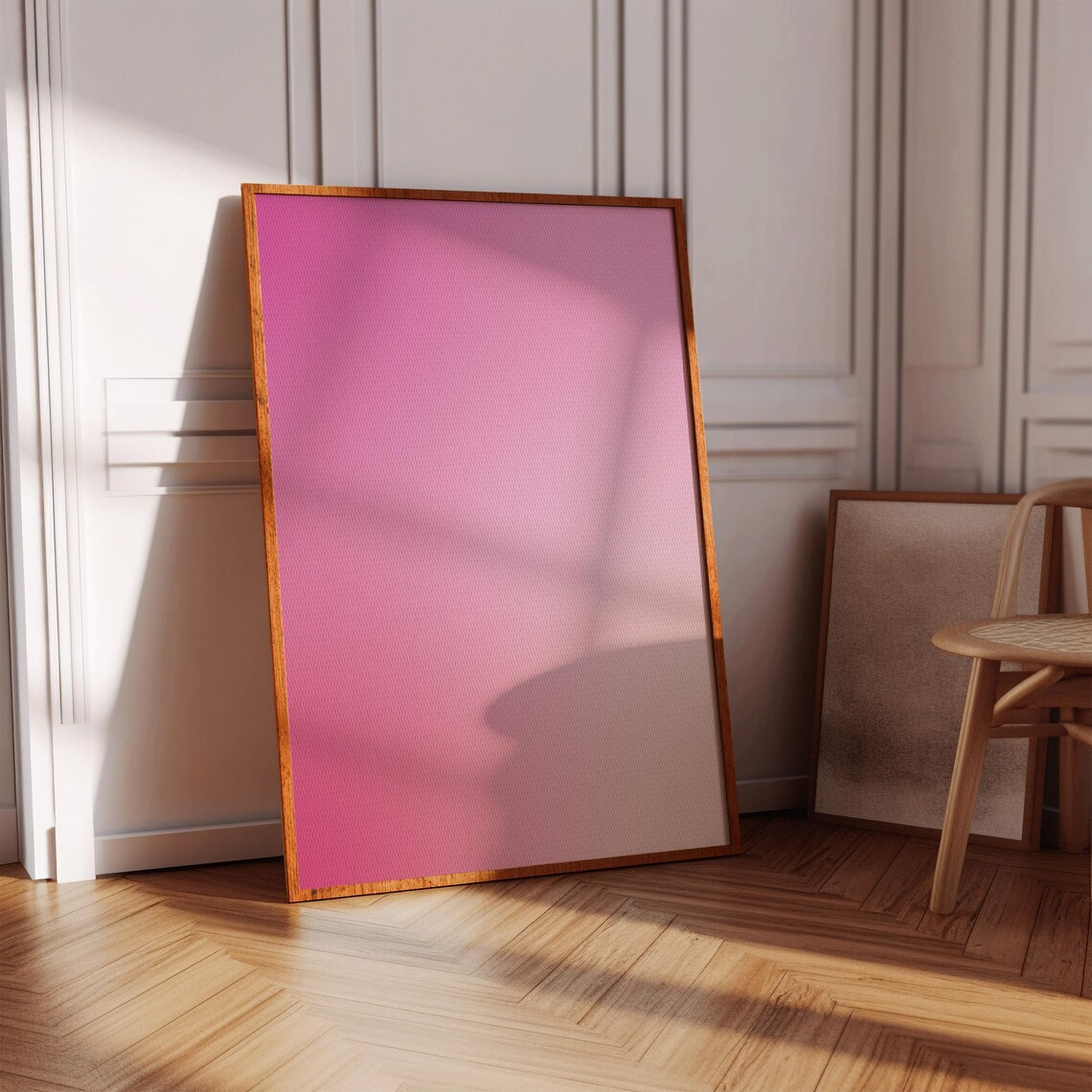 Blush Pink Aura Gradient Minimalist Spiritual Bedroom Decor Poster