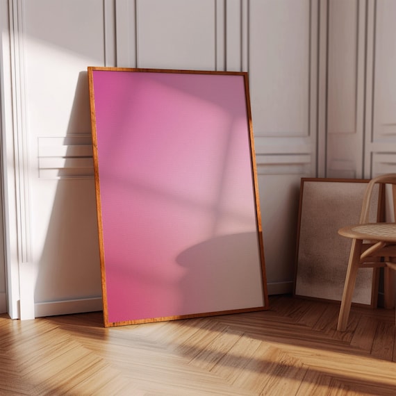 Blush Pink Aura Gradient Minimalist Spiritual Bedroom Decor Poster