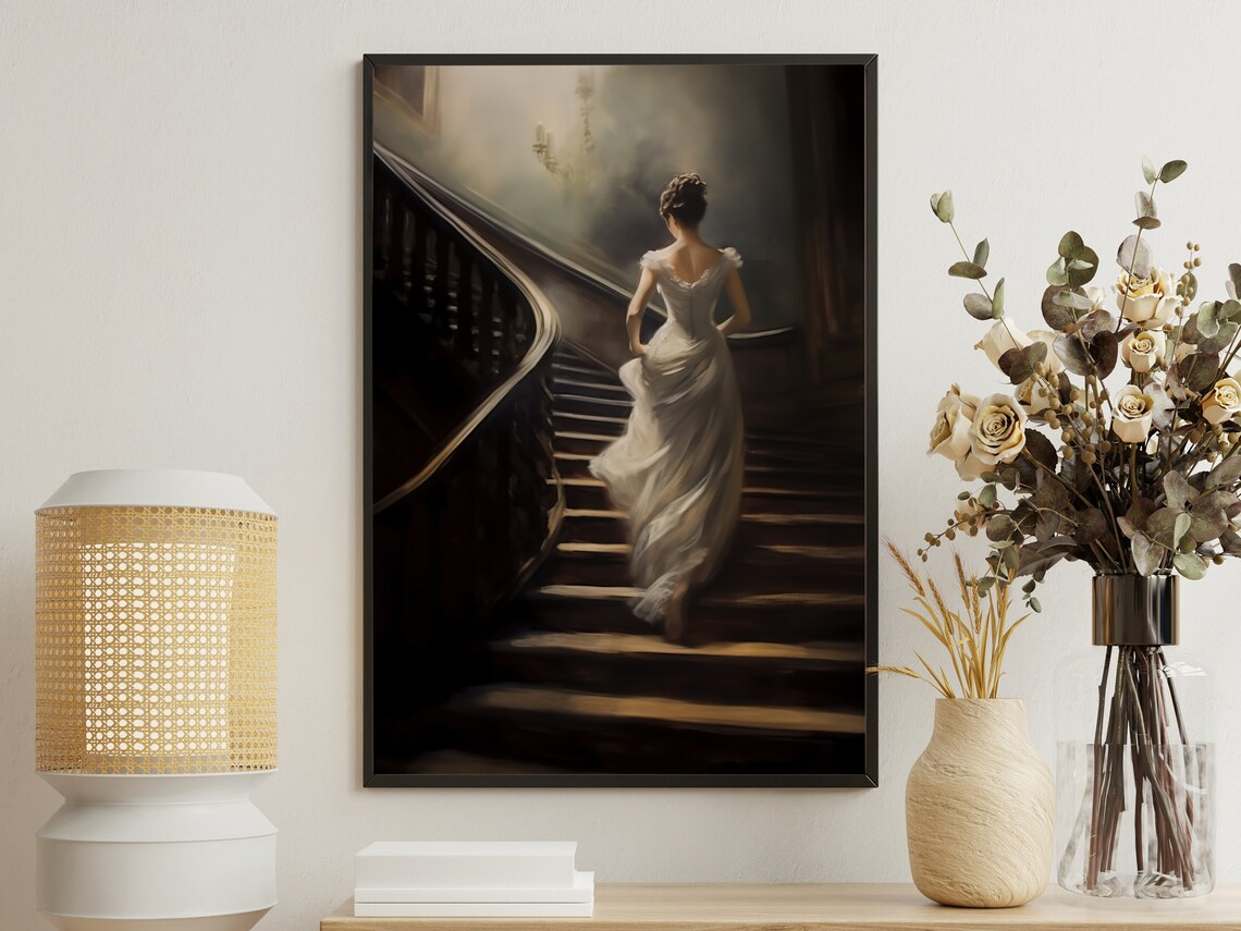 Vintage Victorian Woman, Dark Academia Art Print