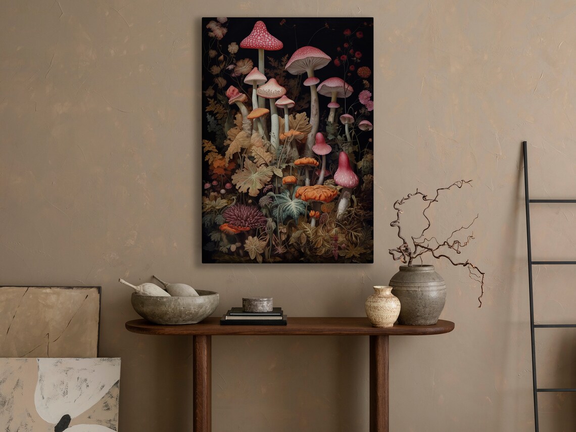 Vintage Mushrooms Art Print, Enchanted Forest Botanical - Image 4