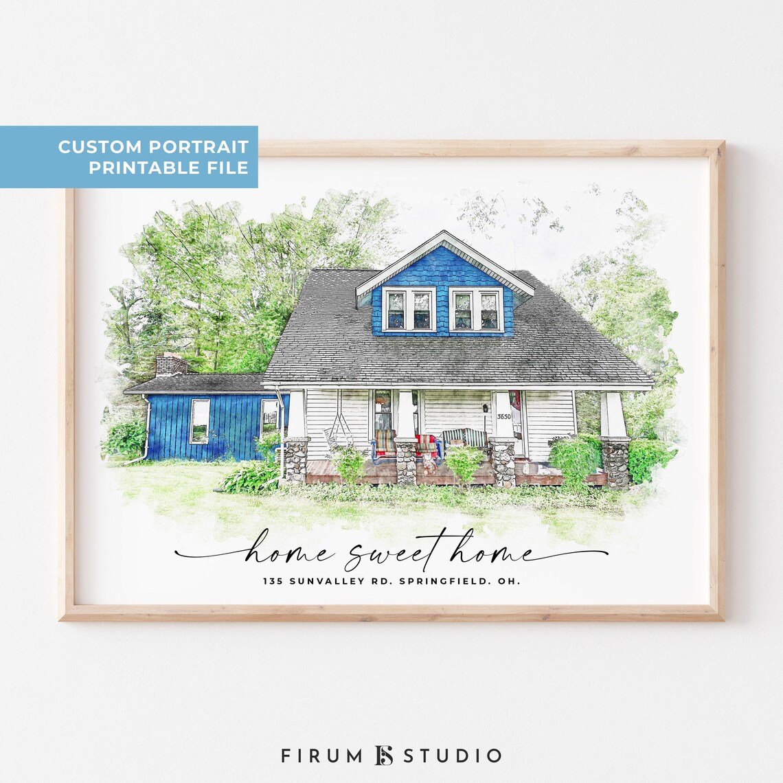 Custom Portrait - Personalized Real Estate Gift