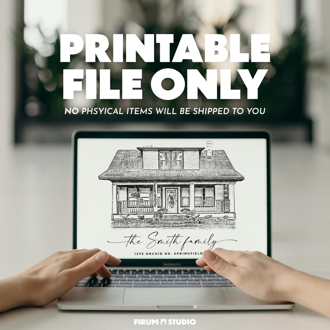 Custom Home Portrait, Realtor Closing Gift Art Print - Image 2