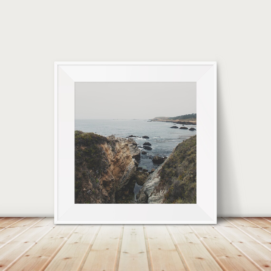 Point Lobos Rocky Cliffs Pacific Ocean Coast Photography Poster