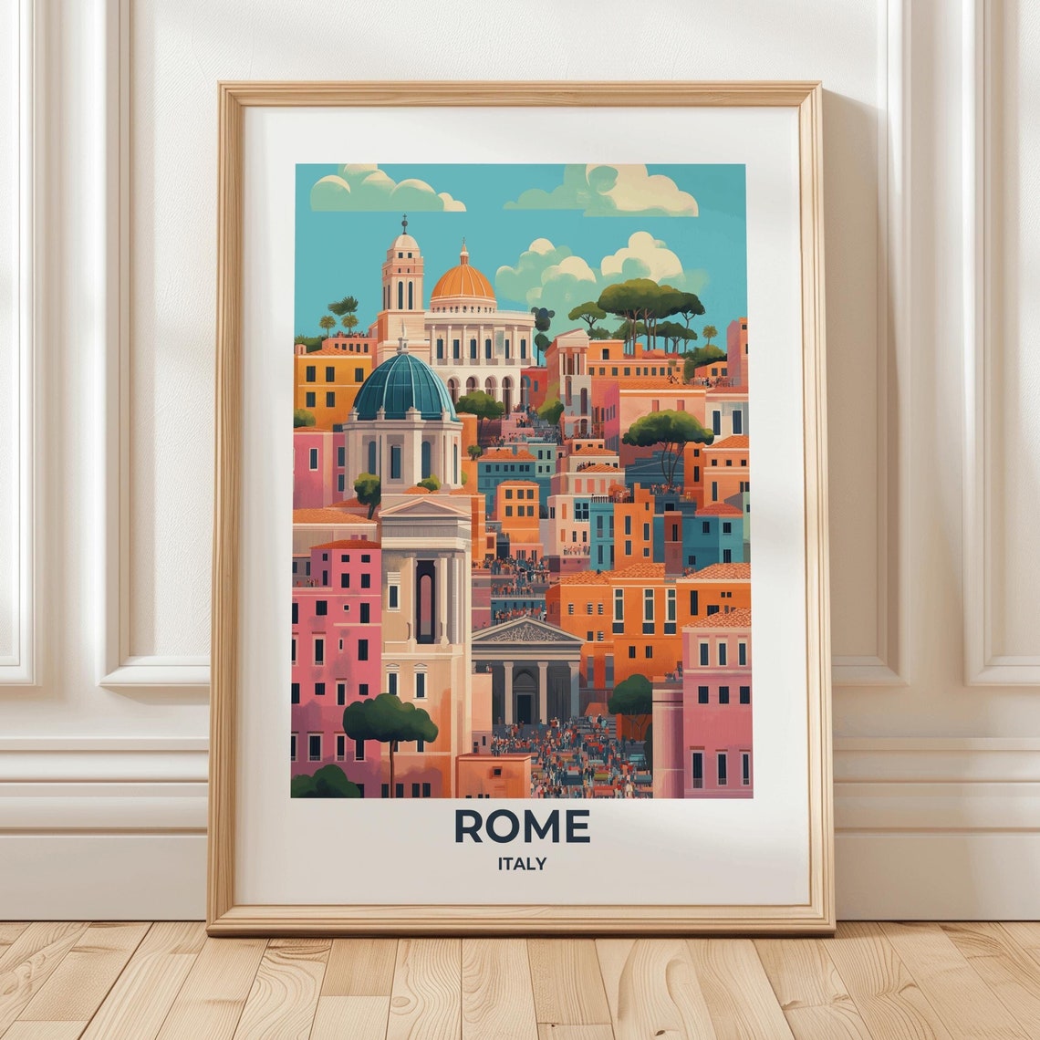 Rome Travel Poster Rome Poster Rome Travel Print Rome City Print Travel Print Travel Poster Rome Wall Decor Italy Travel Poster 017