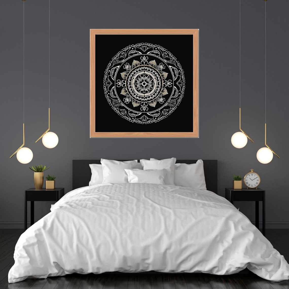 Mandala Indian Art Meditation Wall Art Spiritual Decoration Print Art Relaxing Yoga Esoteric Wall Print - Image 3
