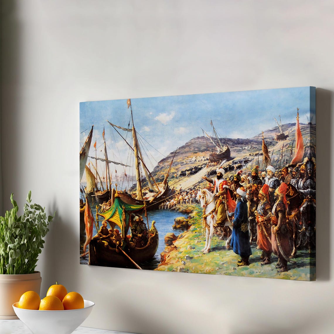 Sultan Mehmed Ships Overland 1453 Ottoman Historical Battle Poster