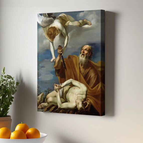 Sacrifice of Isaac Orazio Riminaldi Classic Painting Art Poster