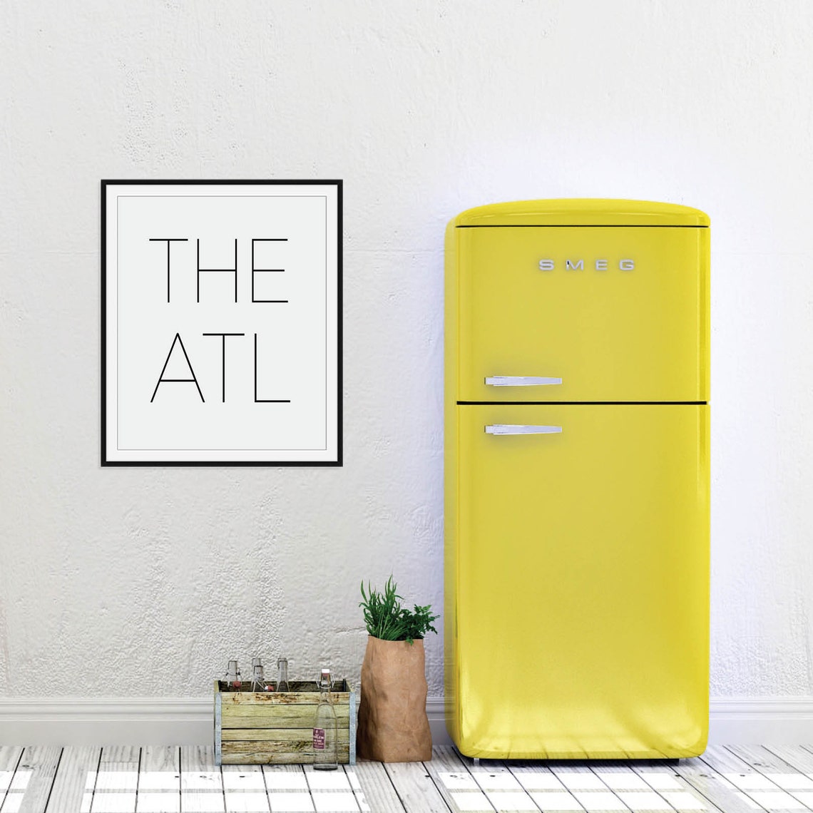 The ATL Atlanta Georgia Minimalist Typography Thin Line Art Wall Art - Image 4