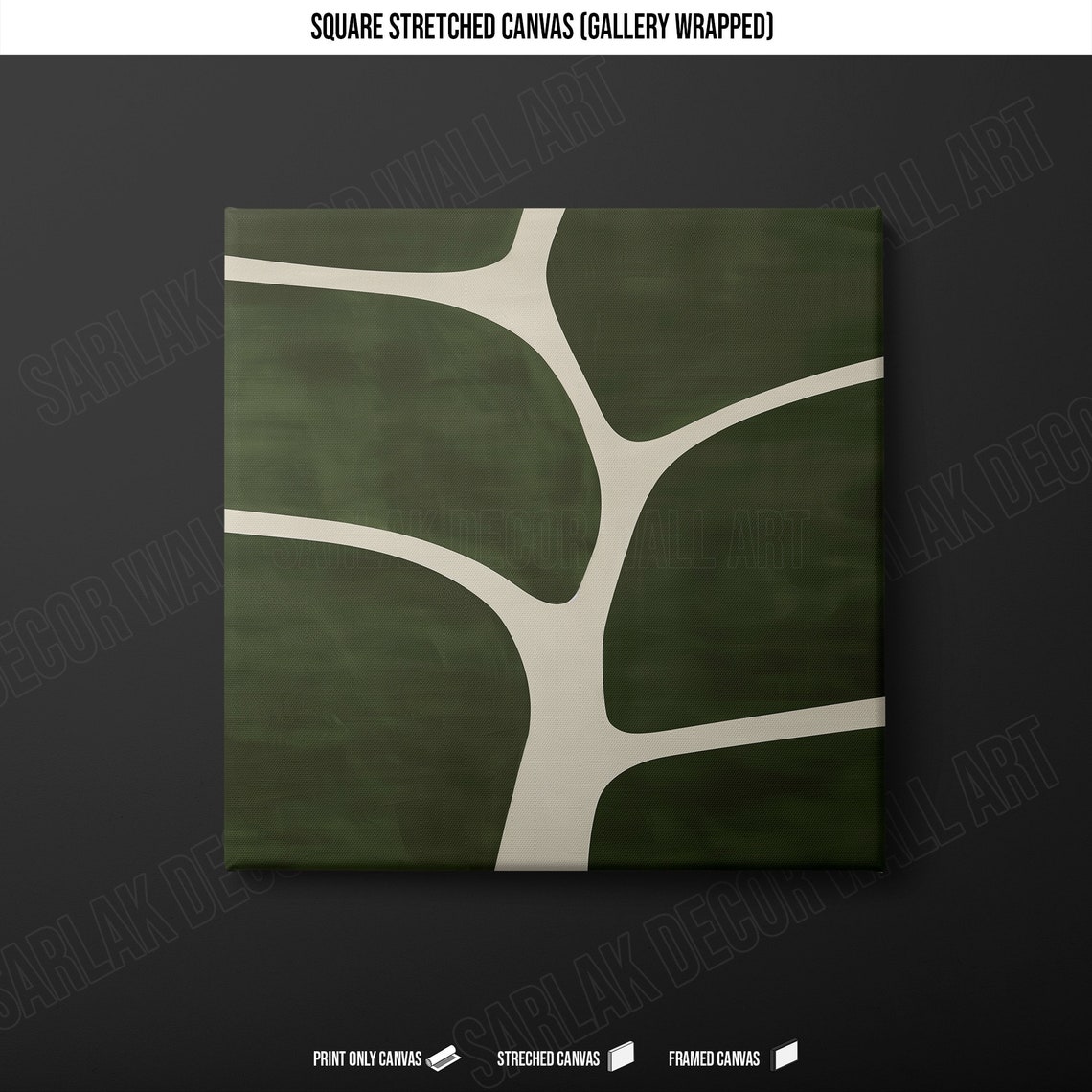 Green Abstract - Minimalist Art Print - Image 2