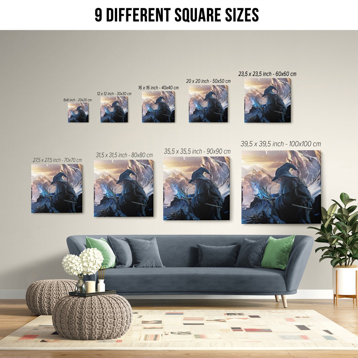Lord Of The Rings Gandalf Oil Printed Gandalf Art Oil Printed Middle Earth Gandalf Middle Earth Wall Art Middle Earth Printed - Image 2