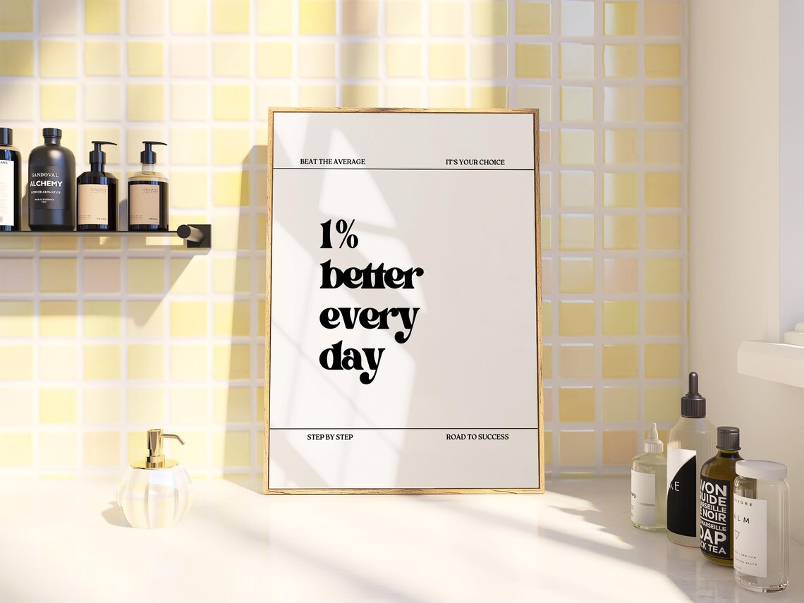 Better Everyday Dopamine Decor Motivational Quote Art Print - Image 2