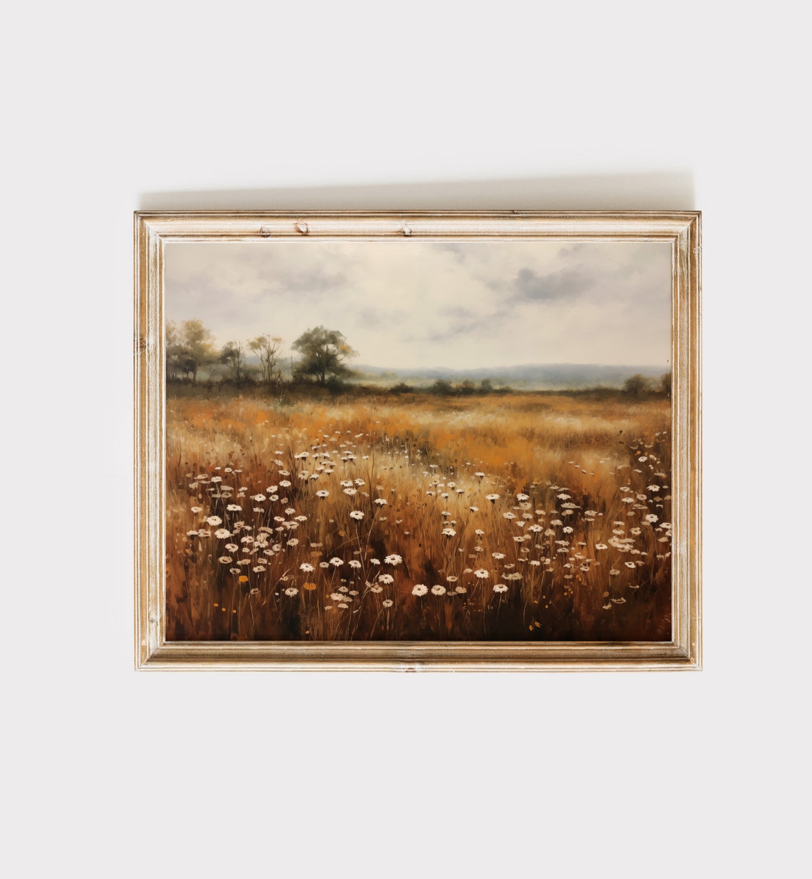 Meadow Wildflower Painting Wildflowers Field Poster Farmhouse Wall Decor Meadow Oil Painting Country Field Vintage Art Wildflower Print - Image 3