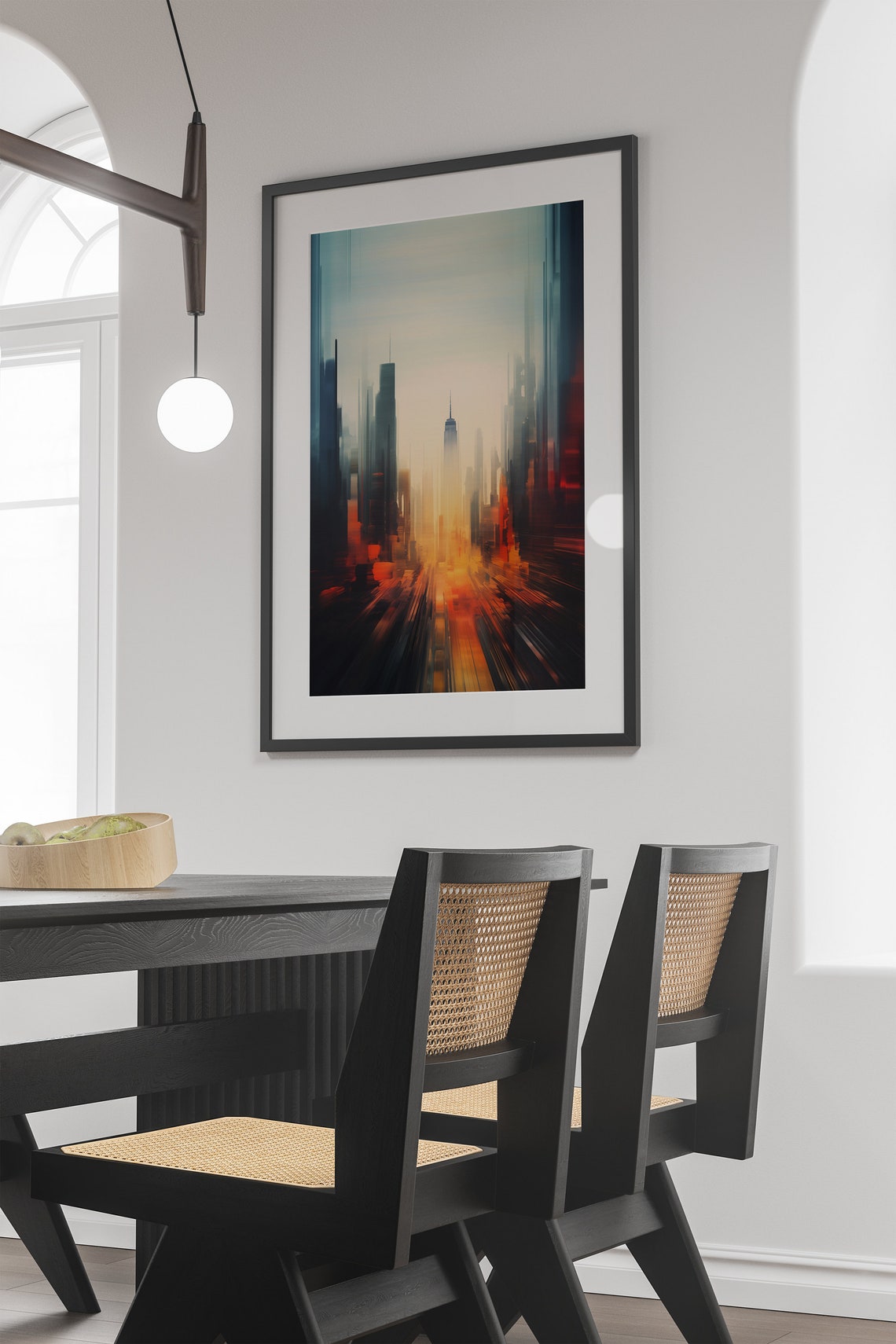 Impressionist New York Skyline Art Sunset Empire State Building Poster - Image 4