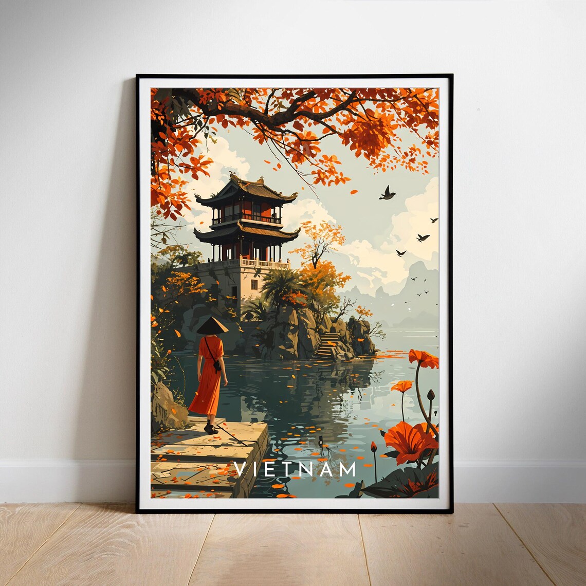 Vietnam Travel Poster, Asia Travel Poster Print