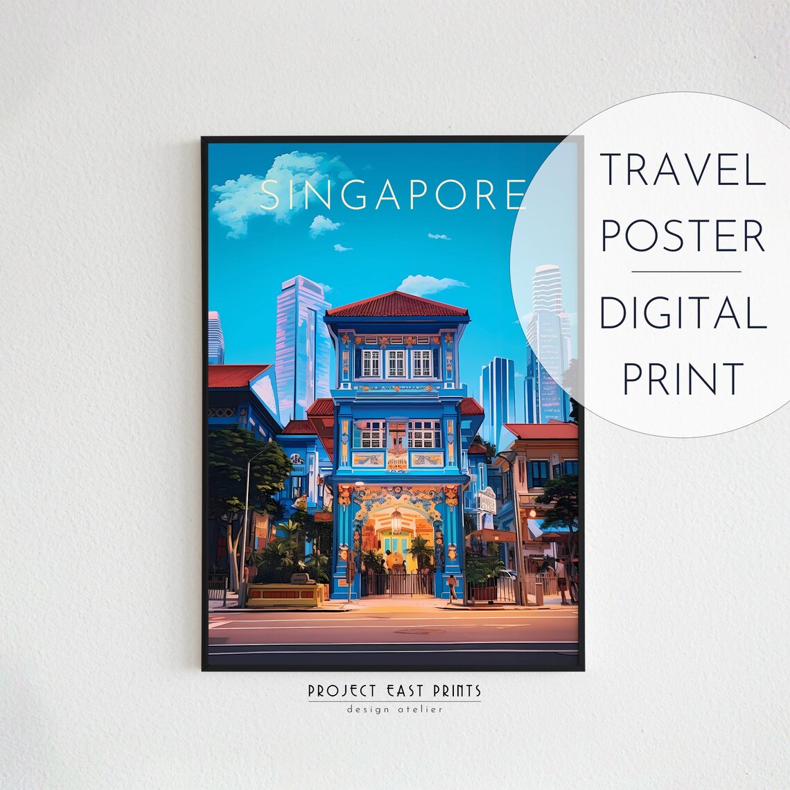 Singapore Travel Poster, Asia Wall Art Print - Image 2