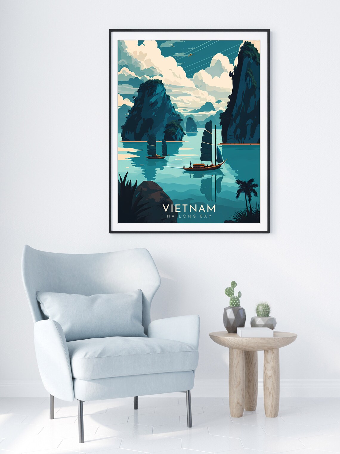 Ha Long Bay Retro Travel Poster, Wall Print Art - Image 2