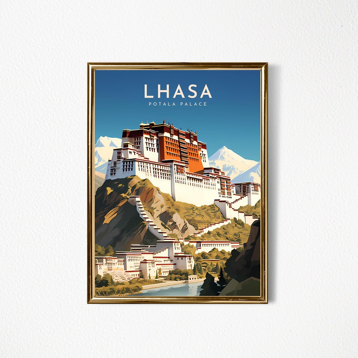 Lhasa Tibet Asia Travel Poster, Travel Print - Image 2