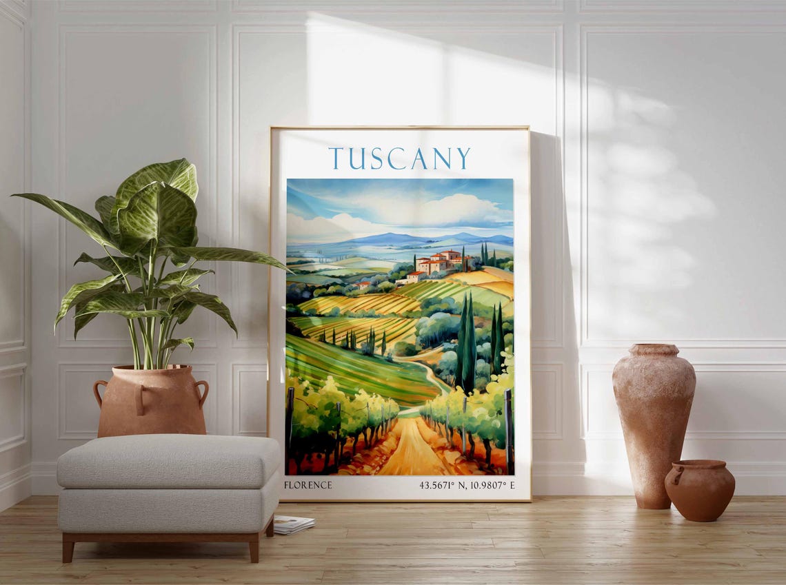 Tuscany Print Italy Wall Art Tuscany Landscape Tuscany Art Print Italian Art Tuscany Art Print Italy Decor Europe Print Travel Gift - Image 3