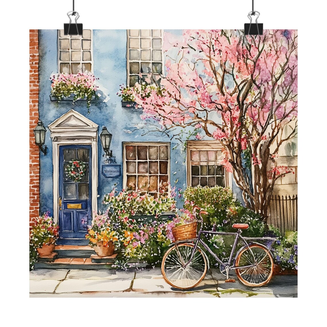 West Village Greenwich New York City Retro Travel Poster
