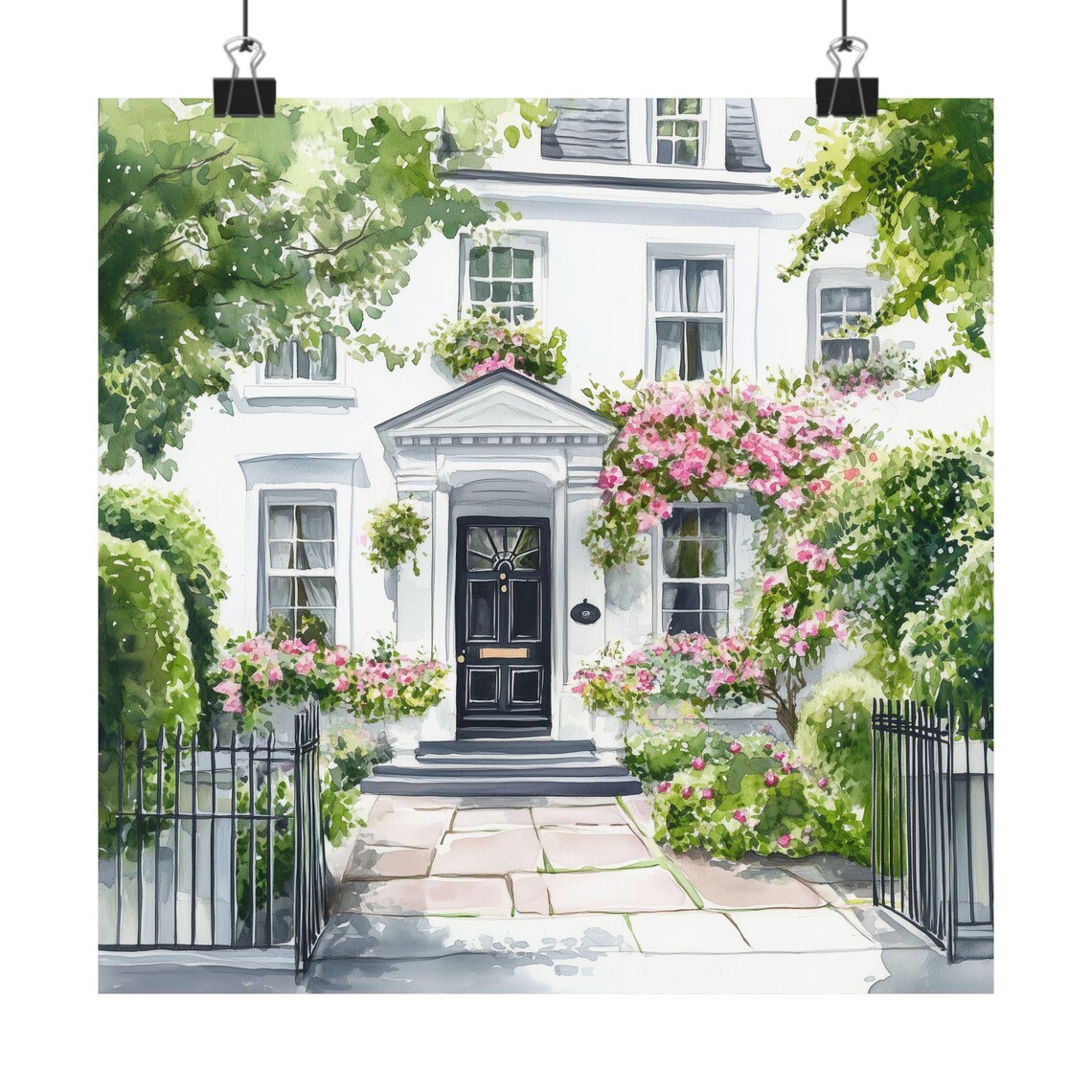 Kensington Watercolor London Travel Poster