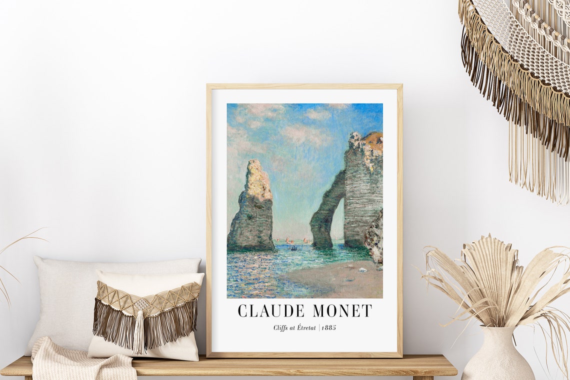 Claude Monet Cliffs at Etretat 1885 Sea Arch Normandy Poster - Image 5