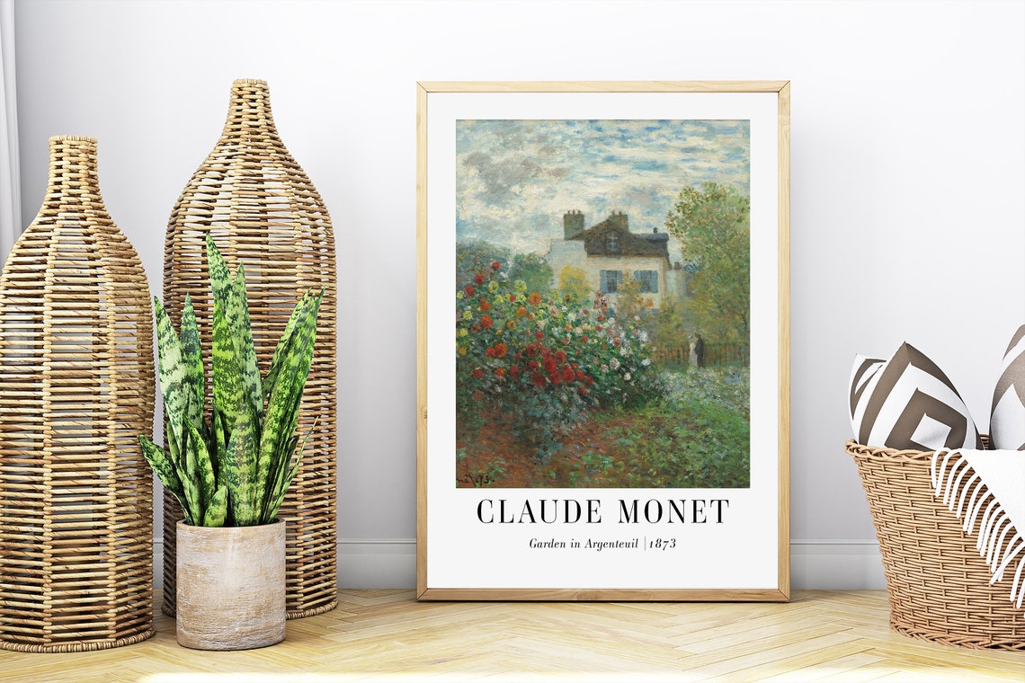 Claude Monet Garden in Argenteuil 1873 Blooming Flower Garden Poster - Image 4