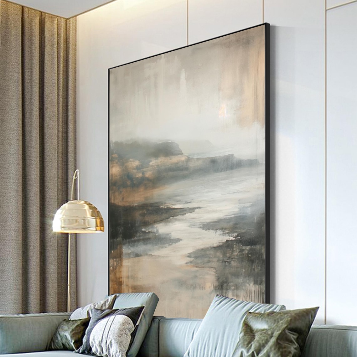 Abstract Landscape Oil Painting, Modern Wall Art Print - Image 2
