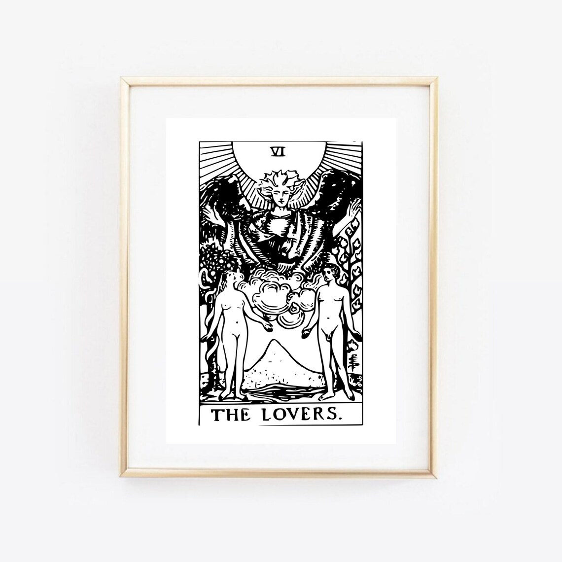 The Lovers Tarot Card VI Rider Waite Love Romance Mystical Wall Poster - Image 3